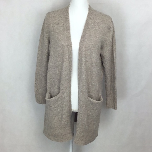 Madewell Sweaters - MADEWELL Tan Open Front Cardigan Wool/Alpaca